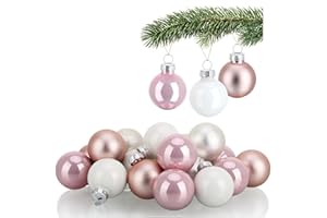 ‎COM-FOUR COM-FOUR® 20x Mini-Christbaumkugeln aus Glas - kleine Weihnachtskugeln für die Weihnachtsdekoration - Baumschmuck für den Weihnachtsbaum - Ø 3 cm