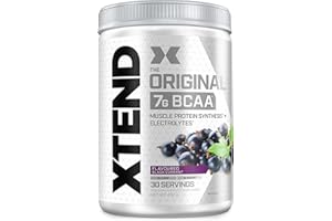 SCIVATION Poudre XTEND Original aux BCAA - cassis | complément alimentaire aux acides aminés ramifiés | 7 g de BCAA + électrolytes pour récupération et hydratation | 30 portions
