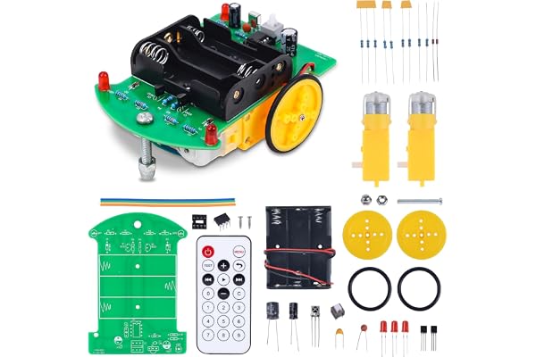 Kit de voiture télécommandé, pour apprendre à souder, pour débutants, à faire soi-même, robot intelligent 2 WD, pour apprendre à souder