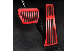 Jaronx Compatible with BMW Pedal Covers, No Drill Pedal Pads Anti-Slip Pedals Compatible with BMW 3' E90 E91 E92 E93/5' F10 F11/6' F12 F13/7' F01 F02/X3 F25/X4 F26/X5 E70/X6 E71/Z4 E89 (B Model-Red)