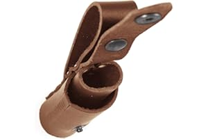 FERRARI PELLE Porta chiave tripla e macchinista - in Vero Cuoio, Colore Marrone, Rivetti Bruniti, Fatto a mano in Italia, Cintura non Inclusa