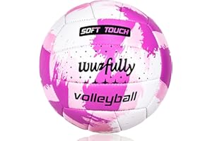 Wuzfully Ballon de Volley Soft Touch Beach Volley Ball pour Adultes et Enfants pour Intérieur Extérieur Taille 5