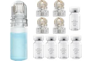 ‎LAZZYBEAUTY Microneedling Infusionssystem Set, Micro Microneedle Infusionssystem inklusive Hydra Roller 0,25 mm 1 Stk., 4 Ersatznadeln und 5 Anti-Aging Serum Ampullen 5 ml, Anti-Aging Lösung Behandlung