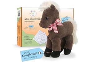 CUCICUCI EINFACH.NÄHEN.LERNEN. cuci cuci Näh-Baukastenset Motiv: Pferd Pepper | Erste Näherfolge garantiert für Kinder ab 5 Jahren, Komplettset mit allem, was Du zum Nähen brauchst | Fördert Kreativität & Geschicklichkeit