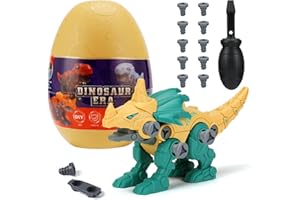 VoMii Dinosaurier Ei Spielzeug - DIY Montage Dino mit Schraubendreher - Für Kinder ab 3-8 Jahren - Lernspiele Kinderspielzeug - Geschenk für Jungen Mädchen (Einhorn)