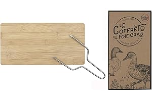 WEB2O Coffret Foie Gras Lyre et Planche de découpe en Bois