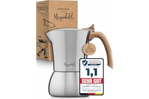 ‎MORGENHELD Morgenheld FLOW Premium Espressokocher aus Edelstahl 6 Tassen 300ml Induktion Espressokanne Espressomaker für zu Hause und Camping Mokkakocher für alle Herdarten induktionsgeeignet BPA-frei nachhaltig