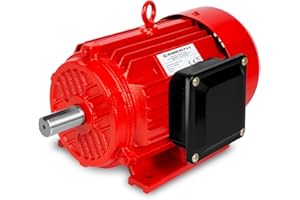 EBERTH 400V Motore Elettrico Trifase con 3kW di potenza, Motore Compressore in alluminio, velocità 2880giri/min, corrente 6,4A, fattore di potenza 0,95, motorino asincrono per uso industriale, 32kg