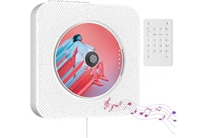 MAITE Reproductor de CD portátil con Estante de ángulo Ajustable, Reproductor de CD Bluetooth, Reproductor Stereo de Radio para el hogar admite FM, Puerto USB, Entrada/Salida AUX, luz de Modo de Colores