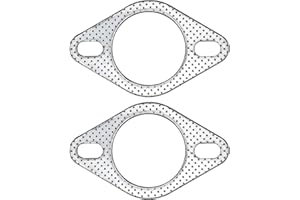 YGQ Lot de 2 joints d'échappement de 60 mm - 2 vis pour collecteur de silencieux - Graphite haute température avec bague de feu