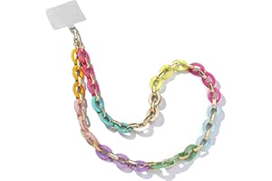 PEVRUAY Cordones Universal de Teléfono Móvil con Parche, Cordón para teléfono Celular,Cadena de teléfono de acrílico colorido,Compatible con la mayoría de los teléfonos Inteligentes para Estuches