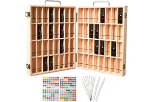 Gracelaza 64 Slots Ätherisches Öl Box aus Holz - Ideales Aufbewahrungsbox Organisator für Ätherische Öle und Duftöle