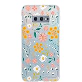 PrintiFy Samsung Galaxy S10E ile Uyumlu Kapak &Ccedil;i&ccedil;ek Tasarımlı 1mm Fit Şeffaf Silikon Kılıf