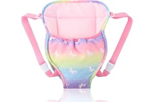 Heyu-Lotus Puppentrage für Kinder, Babytrage Puppe mit Verstellbarem, Puppen Bauchtrage Puppenzubehör für Mädchen