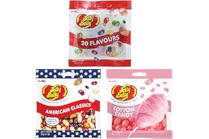 Jelly Belly Top 3er Mix - 20 Flavours Mix mit den beliebtesten Sorten, American Classics und Cotton Candy - Jelly Beans (3 x 70g)
