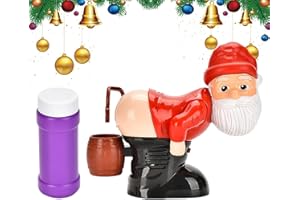 VGVGAJ ABS Light Up Automatic Santa Shape Bubble Blower Santa Farting Bubble Machine Toy Automatic Fart Bubble Electric Blowing Bubble Toy With Light And Music For Girls, Boys,Kids 3 Years abov-e