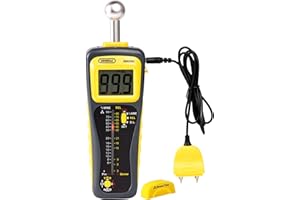 General Tools Moisture Meter, Pin Type or Pinless, Deep Sensing with Sensor & Remote Probe (MMD950)