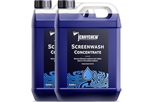 JENNYCHEM INDUSTRIAL CHEMICALS Jennychem Regular Concentrated Screenwash 2 x 5L | Screen Wash Concentrate Antifreeze Works In Winter Weather Up To -12°C | Anti-Smear | Can be Diluted To Suit All seasons