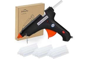 Dweyka Hot Glue Gun 100W, 30 Pack Glue Sticks 11mm, Large Craft Glue Gun Crafting for DIY, Arts & Crafts, Sealing, Home Repairs, Cards, and Glass, 100BLACK