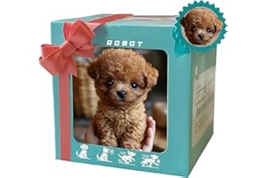 GÉNÉRIQUE Chien Robot 2025, Mes Chiot robotiques réaliste,Chiot Robot Qui se Comporte comme Un Vrai Chiot, Chiens en Peluche interactifs pour Marcher, Aboie et Remue la Queue pour Adultes et Enfants (#01)