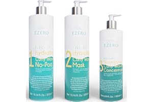 Ezero Metodo Curly Girl Productos Con Champu Pelo Rizado (No-poo), Mascarilla Pelo Rizado Y Crema Activador De Rizos Metodo Curly - Metodo Curly Rizos - Sin Sulfatos Ni Parabenos - Vegano