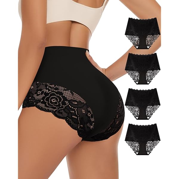 Levao Mutande Donna In Cotone Con Pizzo - Slip Vita Media Morbido, No Show, 3/6 Pacco, Hipster - Colori Multipli, Confezione Da 3 - 3