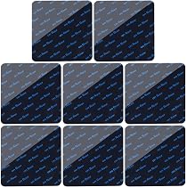 8 Tapis Antidérapants Autocollants 10x10cm - Noir, Réutilisables, Pour Sols Et Tapis