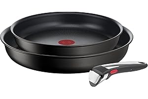 Tefal Ingenio Eco Resist On Set 2 p, Impilabile, Induzione, Facile da pulire, Rivestimento antiaderente, Indicatore di avvio di cottura, Cottura sana, Made in France L7679102