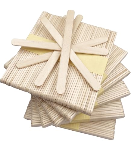 Bastoncini Di Legno Naturali Per Decorazioni E Fai Da Te - Confezione Da 50 Pezzi Con Estremit&agrave; Arrotondate