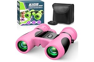 ANGINNE Jouet Fille 3 4 5 6 7 8 9 10 Ans, Grossissement 8X21 - Jumelles Compacte Cadeau Fille 3-10 Ans Jeux Enfant - Cadeau de Noël pour Fille