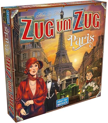 Les Aventuriers Du Rail : Paris Années Folles - Jeu De Société Stratégie 2-4 Joueurs, Dès 8 Ans - Version Compacte, Parties De 10-15 Min - En Français