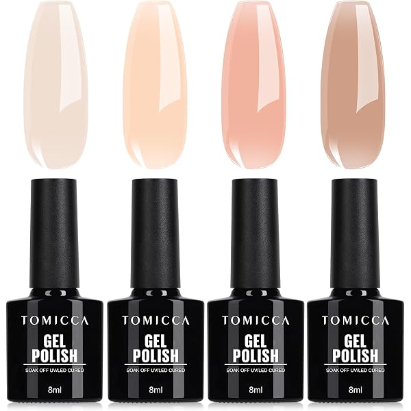 Vishine Semi-permanenter Gel Nagellack Set - 6 Creme Beige & Nude Töne, 8 Ml, UV/LED Aushärtbar