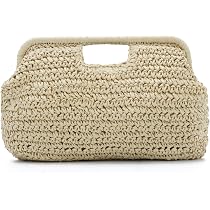 Borsa A Tracolla In Paglia Intrecciata Estiva Da Donna, Pochette Da Spiaggia - Italia - 5