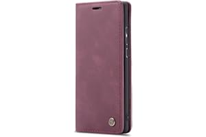 JMstore Funda Compatible con Huawei P20, Magnético Carcasa Funda Móvil Billetera Cuero Funda con Tapa Libro Caso Soporte Plegable (Rojo)