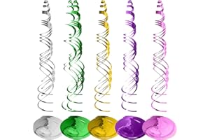 VEGCOO 30 Stück Spiralen Girlande Dekoration, Deckenhänger Hängedekoration Spiral Wirbel Deckenhänger, Wiederverwendbare Spiralen für Geburtstage Hochzeiten Weihnachten