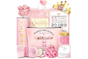 AWFRKY Geschenke zum 55. Geburtstag für Frauen, Happy 55th Birthday Geschenke für Ihre Mutter, Schwester, Ehefrau, beste Freundin, die 55 Jahre alt wird, einzigartiges Geschenk für 55 Jahre alte Frau