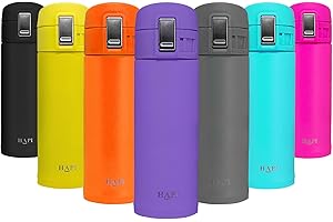 Hapi Bottles Travel Flask for Hot and Cold Drinks | Coffee Cup Travel Mug | Small Thermo Flask Bottle | Gifts for Women Men Him Her | Leak Proof BPA Free Thermal Mug | 500ml | Purple