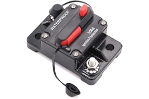 Mottdam Schutzschalter 50-300A,Leitungsschutzschalter 50 AMP Reset Sicherung 12-48V DC Sicherung Auto Boot Leistungsschalter(300A)