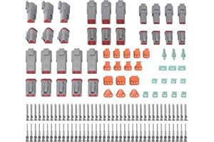 Geieold 140Pcs Deutsch DT Series Wasserdichter Kabelverbindungssatz DT06-2/3/4 / 6S DT04-2 / ​​3/4 / 6P Kfz-Stecker mit Stiftbox