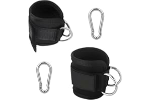 Ankle Straps for Cable Machines, ALLWYOU 2PCS Comfortable Gym Ankle Strap Double D-Ring Ankle Cuff Straps Exercise for Glute Workouts, Leg Extensions, Curls, Booty Hip Abductors