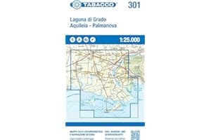 Laguna di Grado, Aquileia, Palmanova. Mappa ciclo-escursionistica e navigazione interna in scala 1:25.000, antistrappo, impermeabile, fotodegradabile multilingue: Tabacco Wanderkarte 301 1:25000