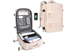 SZLX Sac à Dos Voyage Cabine Femme Bagage Cabine pour Ryanair Easyjet Bagage à Main Sous Siège Sac à Dos pour Ordinateur Portable 14 Pouces Homme Imperméable Sac de Sport avec Compartiment Chaussures