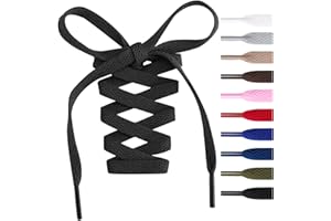 Handshop 2 Pares de Cordones Planos de 8 mm - Adecuados Para Todo Tipo de Zapatos o Zapatillas de Deporte, 10 Colores y Varias Longitudes