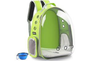 BEIKOTT Zaino per gatti e cani, zaino per animali domestici, per piccoli gatti, cuccioli, cani, coniglietti, approvato dalle compagnie aeree, zaino trasparente per viaggi, escursionismo e uso