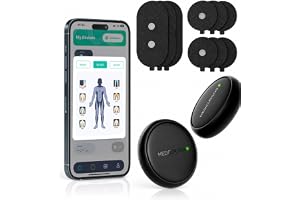 Medcursor TENS-muskelstimulator - Trådlös 3-i-1 EMS-apparat med dubbel kanal, app och minne, 25 intensitetsnivåer, 8 riktade zoner, för lindring av ryggsmärtor