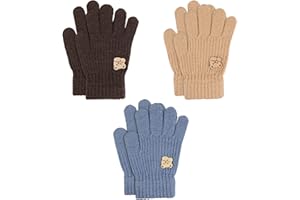 TAGVO Gants Tricotés d'Hiver Pour Enfants 3 à 7 Ans, Gants Chaud En Laine Enfant, Gants Magiques Extensibles, Thermiques Et Souples Pour Enfants Garçons Et Filles Sport De Plein Air