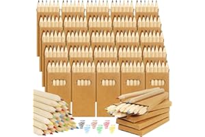 Gudotra 180 Pezzi Kit 30 Matite Colorate Bambini 6 Matite per Scatola Gadget Compleanno Regalini per Bambini Invitati Alunni Fine Anno Scolastico