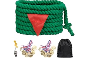 Landifor Garden Outdoor Games 20Ft Tug of War Rope for Kids and Adults Family Reunion Sports Day Kit Birthday Party Backyard Lawn Game Field Day Picnic Summer Team Games Activities