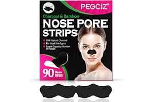 TIUEDU Nose Strips, 90 Pcs Nose Blackhead Remover Strips, Pore Strips für Blackheads, Blackhead Removal Deep Cleansing Nose Pore Strips für Frauen
