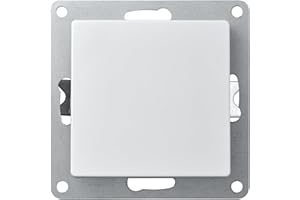 McPower Wechselschalter | Flair | Unterputz Schalter ein aus Lichtschalter, Wippe 230V~/10A, Schraubklemmen Anschluss, weiß, matt